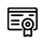 icon image of a certificate with award